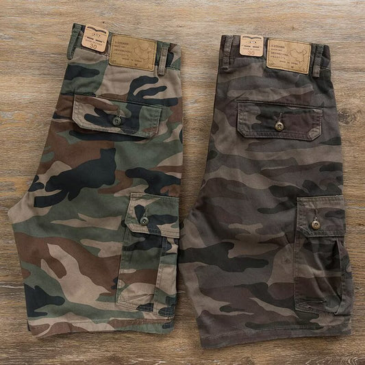 "Men's Multi-Pocket Quick-Dry Cargo Shorts"