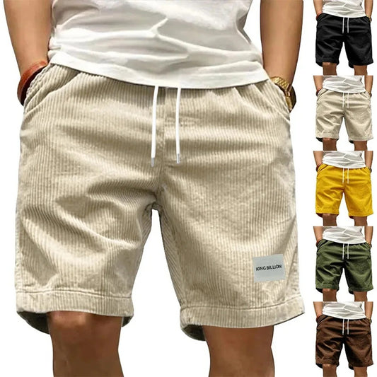 "Men's Retro Corduroy Summer Shorts"