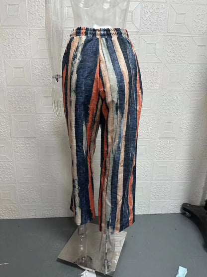 Women’s Casual Striped Ankle Pants
