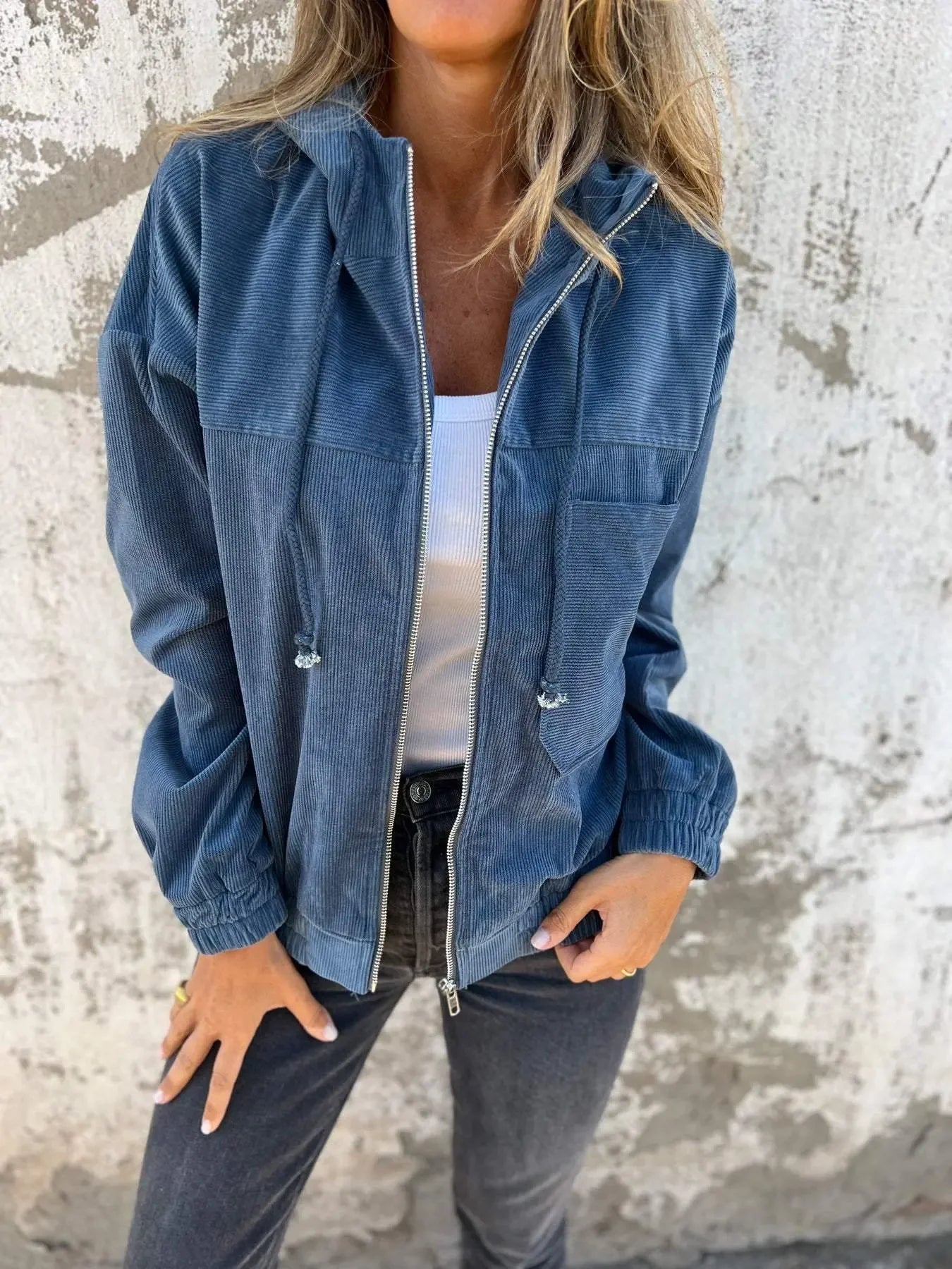 Luna™ | Corduroy Zip-Up Hoodie Jacket