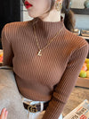 Elegant Solid Knit Turtleneck Sweater