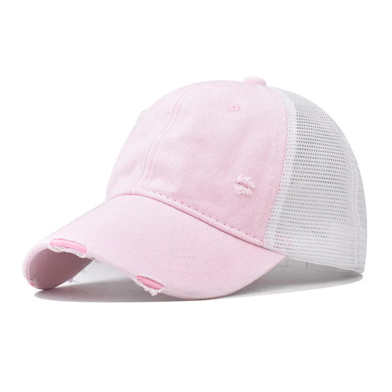 Distressed Baseball Cap – Vintage Washed Dad Hat for Men & Women