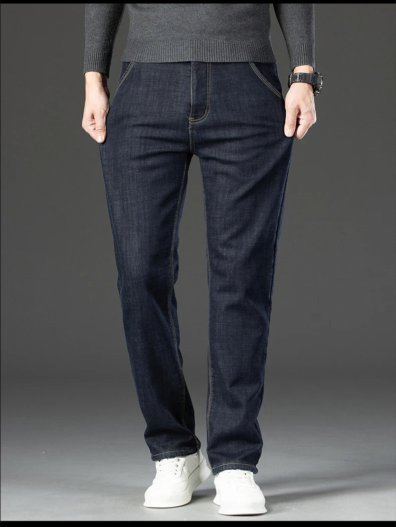 High Quality Men Fleece Jeans
