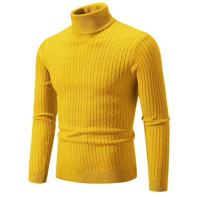 Men's High Neck Knitted Sweater