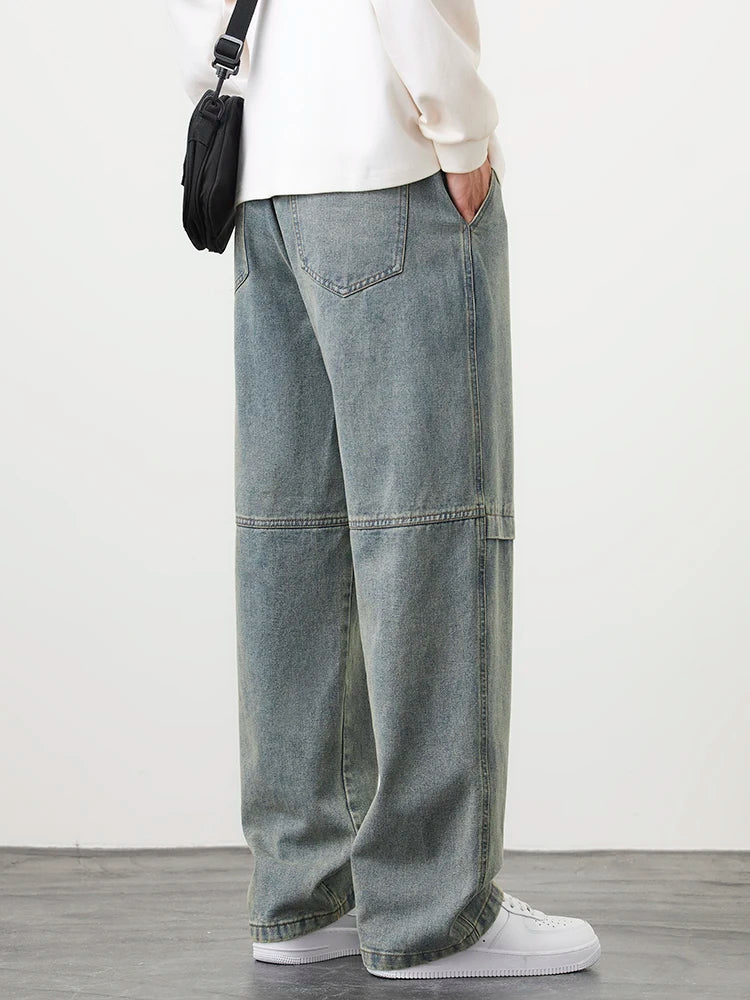 Retro Wide-Leg Denim Jeans