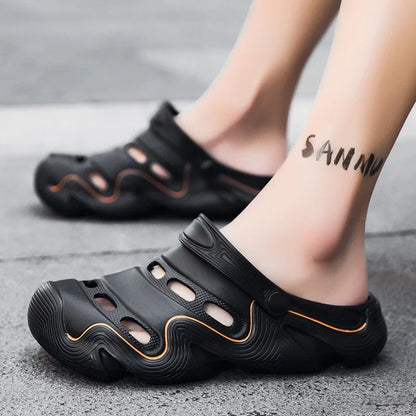 2025 Men Shoes Slippers Men Garden Flat Sandals Platform Sandals Man Summer Sandals Male Sneakers Outdoor Flip Flops Home Clogs
