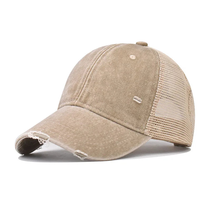 Distressed Baseball Cap – Vintage Washed Dad Hat for Men & Women