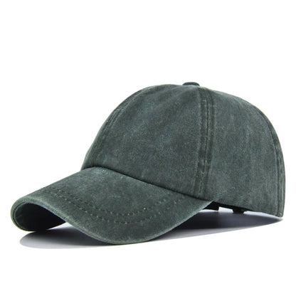 Vintage Washed Distressed Baseball Cap – 100% Cotton Plain Dad Hat