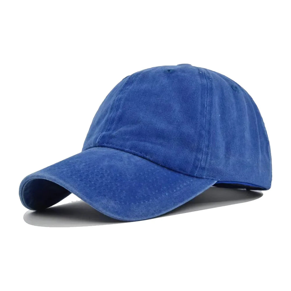 Vintage Washed Distressed Baseball Cap – 100% Cotton Plain Dad Hat