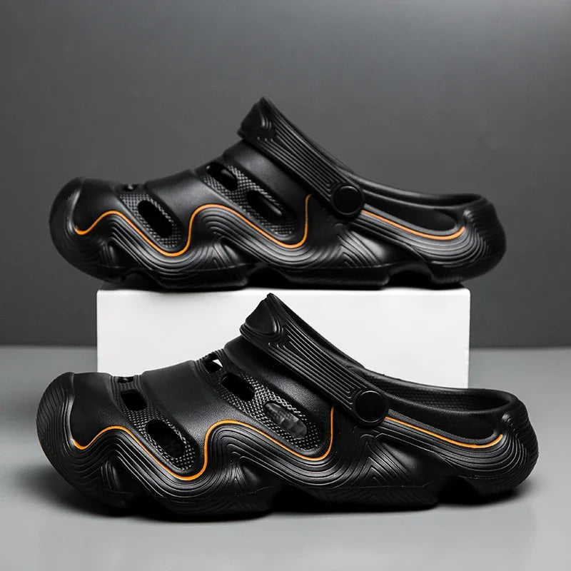 2025 Men Shoes Slippers Men Garden Flat Sandals Platform Sandals Man Summer Sandals Male Sneakers Outdoor Flip Flops Home Clogs