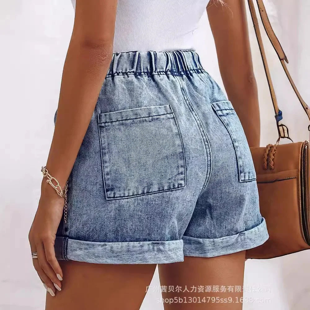 Light Blue Denim Shorts