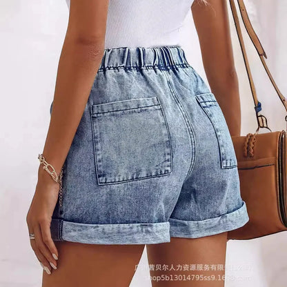 Light Blue Denim Shorts
