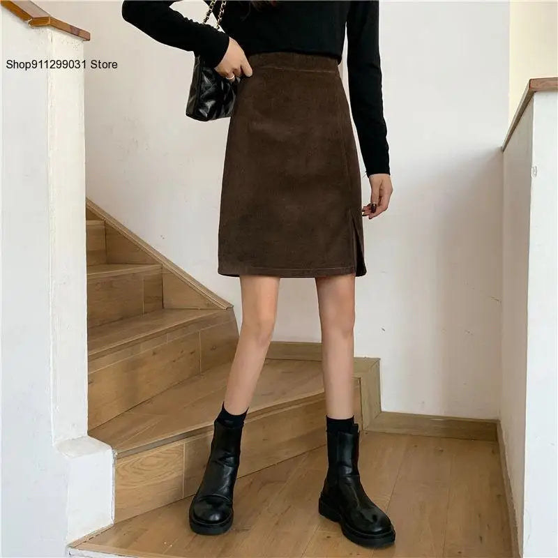 College Style Corduroy Skirt