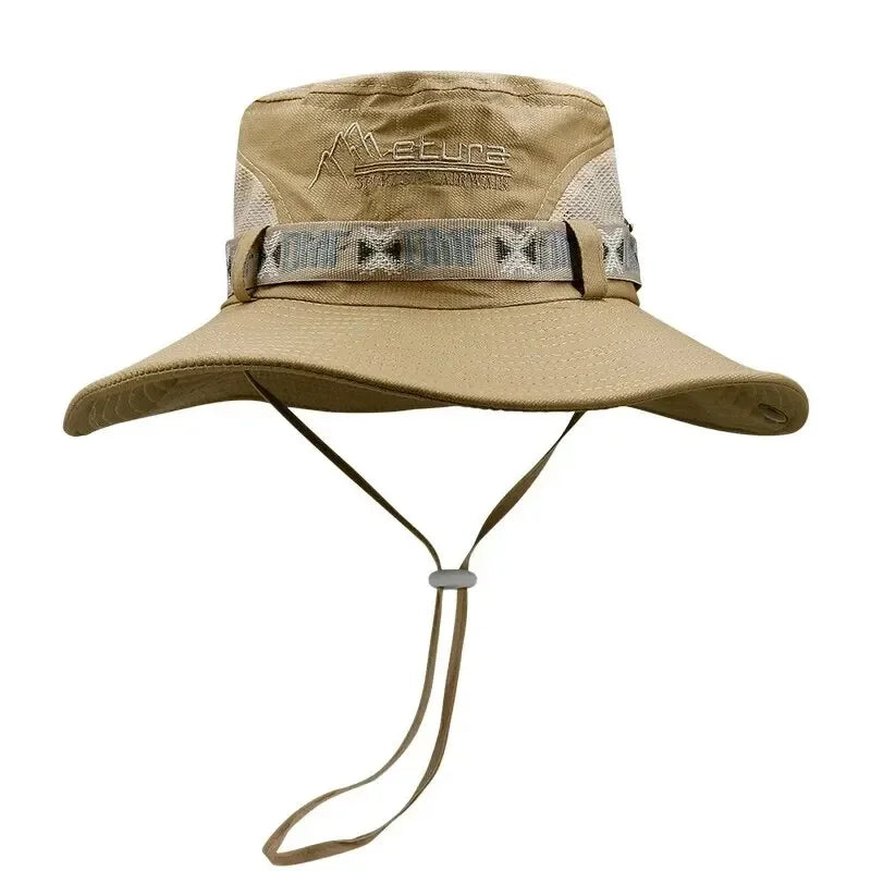 Men’s Summer Bucket Hat – UV Protection, Wide Brim, Mesh Design