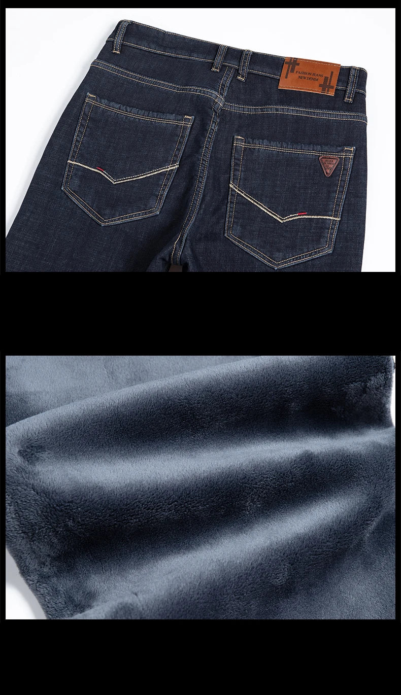 High Quality Men Fleece Jeans