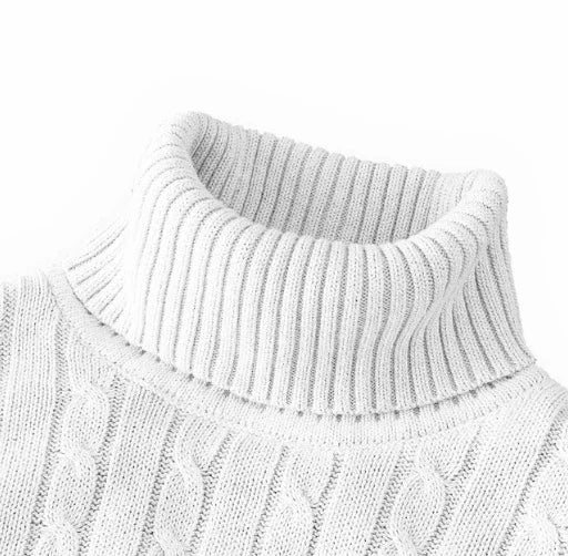 Men's High Neck Knitted Sweater