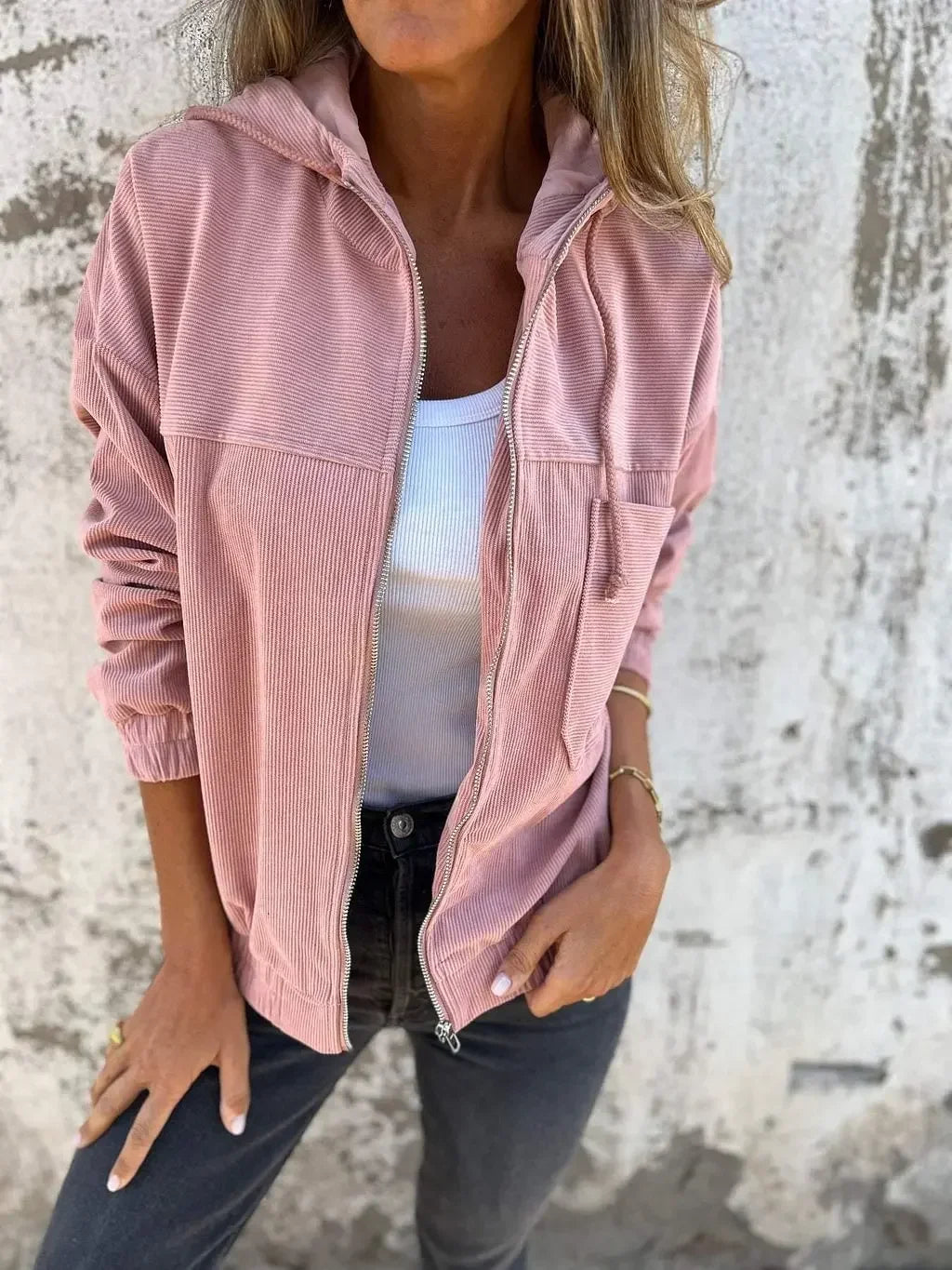 Luna™ | Corduroy Zip-Up Hoodie Jacket