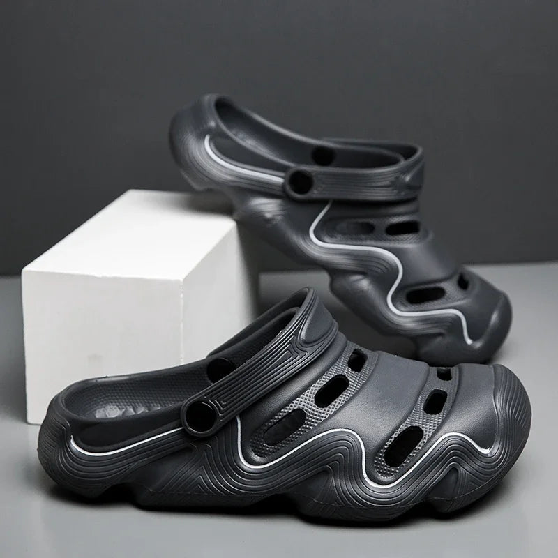 2025 Men Shoes Slippers Men Garden Flat Sandals Platform Sandals Man Summer Sandals Male Sneakers Outdoor Flip Flops Home Clogs