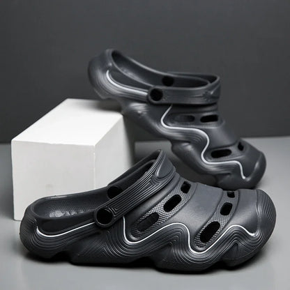 2025 Men Shoes Slippers Men Garden Flat Sandals Platform Sandals Man Summer Sandals Male Sneakers Outdoor Flip Flops Home Clogs