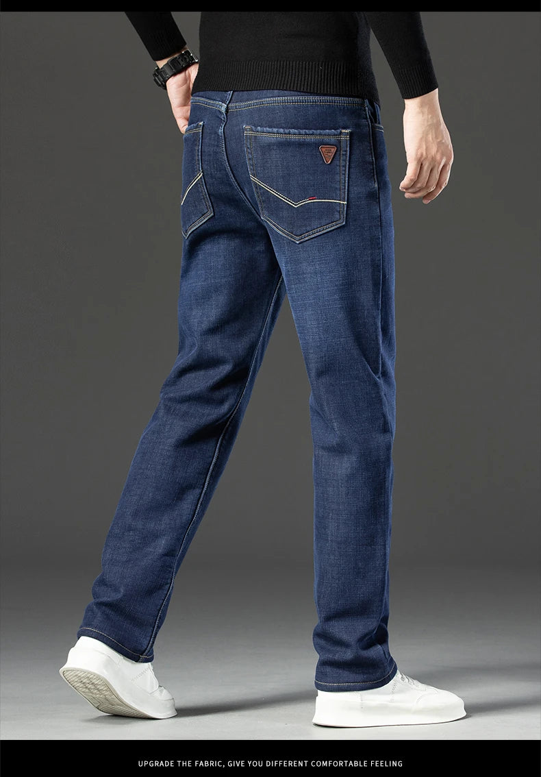 High Quality Men Fleece Jeans