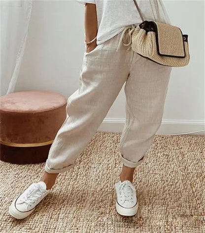 Women’s Casual Striped Ankle Pants