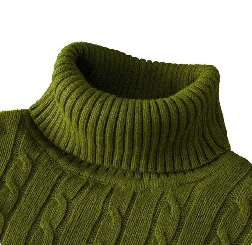 Men's High Neck Knitted Sweater