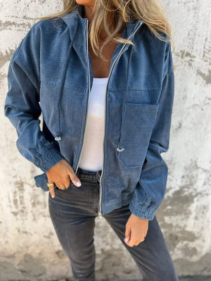 Luna™ | Corduroy Zip-Up Hoodie Jacket