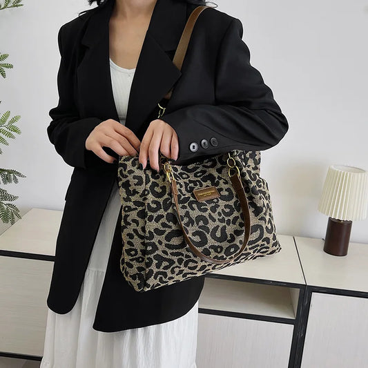 Sac Léopard - Vintage Leopard Print Tote Bag