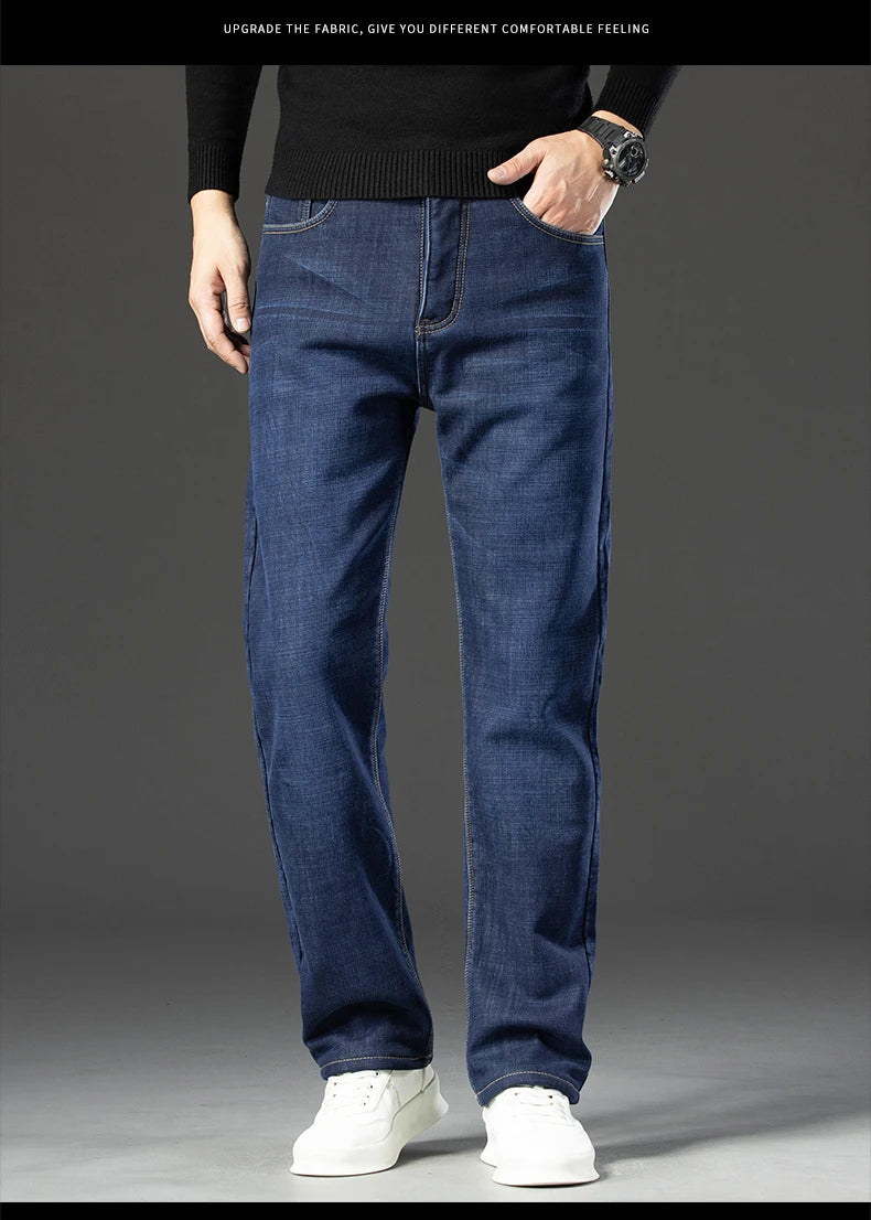 High Quality Men Fleece Jeans