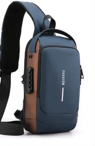 Men's Anti-Theft Chest Bag — USB Charging Crossbody Sling Pack