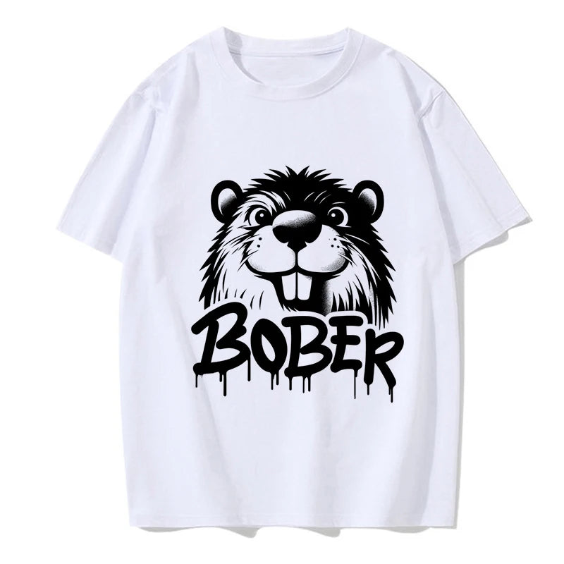 90s Cartoon Grunge Bobr Kurwa Funny T-Shirt