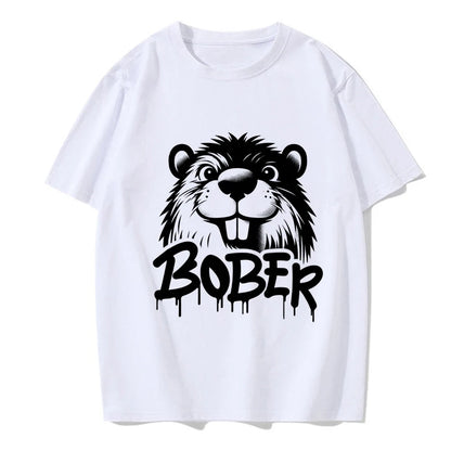 90s Cartoon Grunge Bobr Kurwa Funny T-Shirt