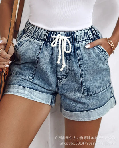 Light Blue Denim Shorts