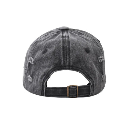 Distressed Baseball Cap – Vintage Washed Dad Hat for Men & Women