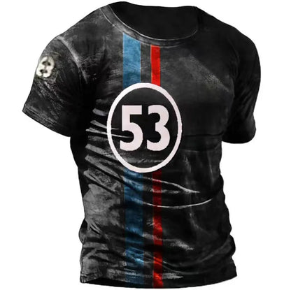 3D American Print Oversized Cotton Hip-Hop T-Shirt