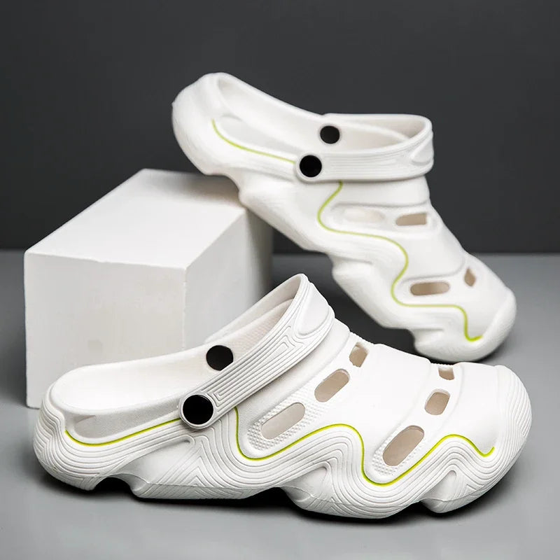 2025 Men Shoes Slippers Men Garden Flat Sandals Platform Sandals Man Summer Sandals Male Sneakers Outdoor Flip Flops Home Clogs
