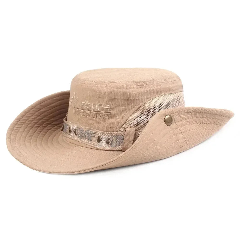 Men’s Summer Bucket Hat – UV Protection, Wide Brim, Mesh Design