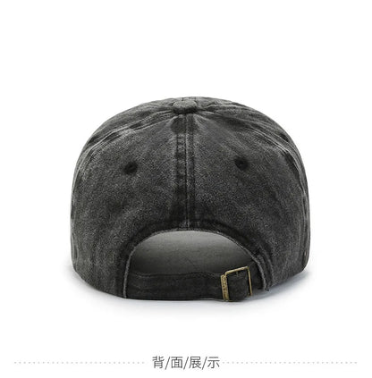 Vintage Washed Distressed Baseball Cap – 100% Cotton Plain Dad Hat