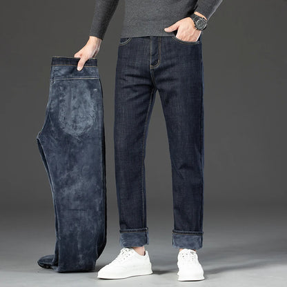 High Quality Men Fleece Jeans