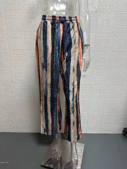 Women’s Casual Striped Ankle Pants