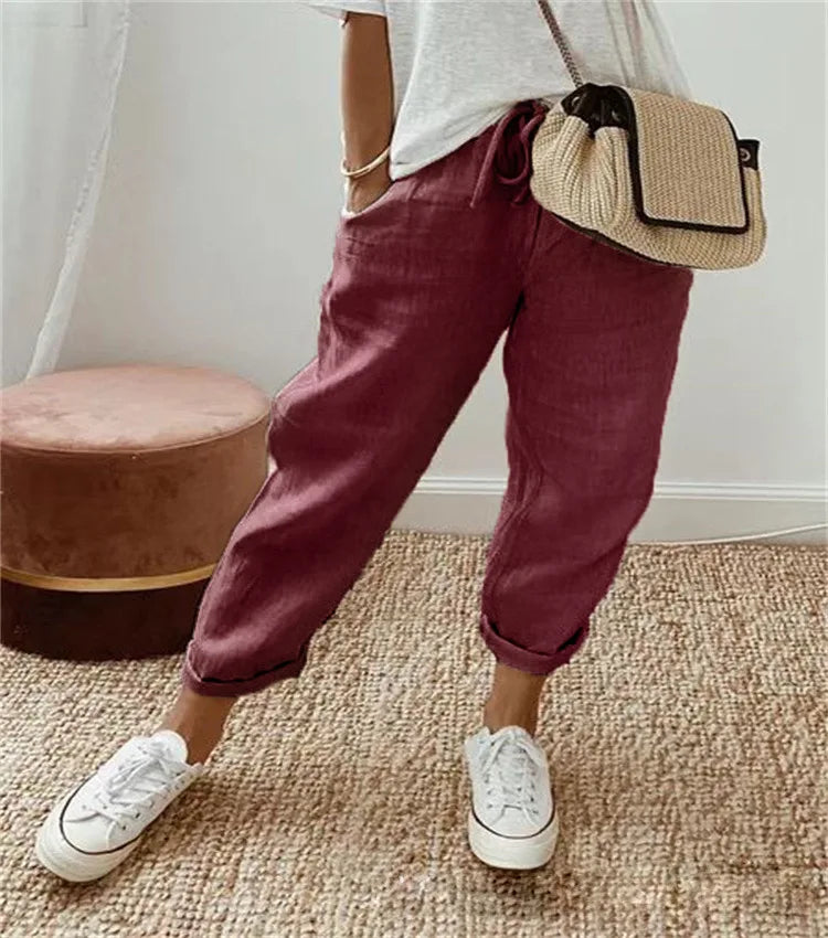 Women’s Casual Striped Ankle Pants