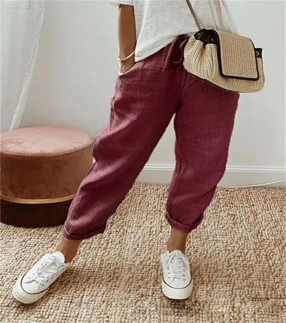Women’s Casual Striped Ankle Pants