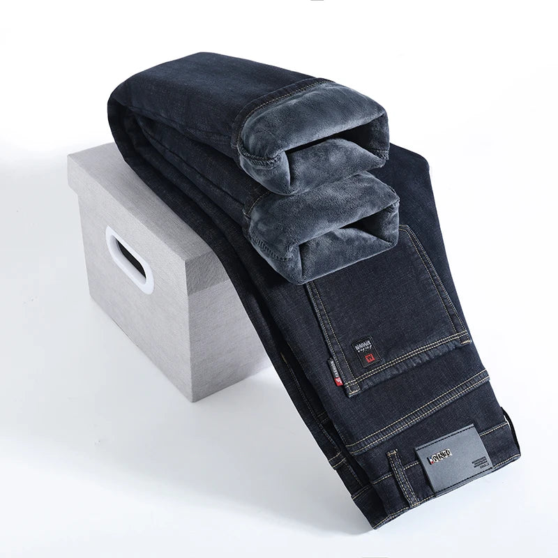 High Quality Men Fleece Jeans
