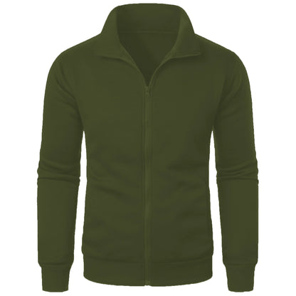 Men's Casual Sports Zipper Stand Collar Hoodie