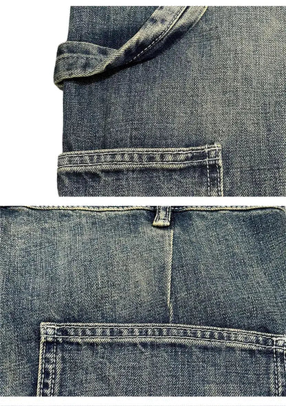 Ripped Patch Baggy Jeans