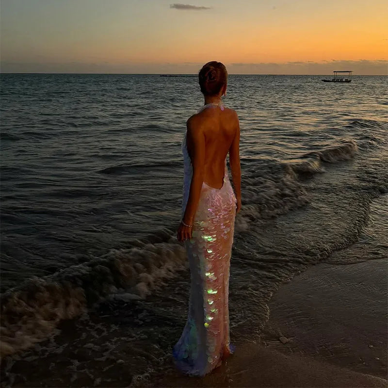 Iris: Shimmer Maxi Dress