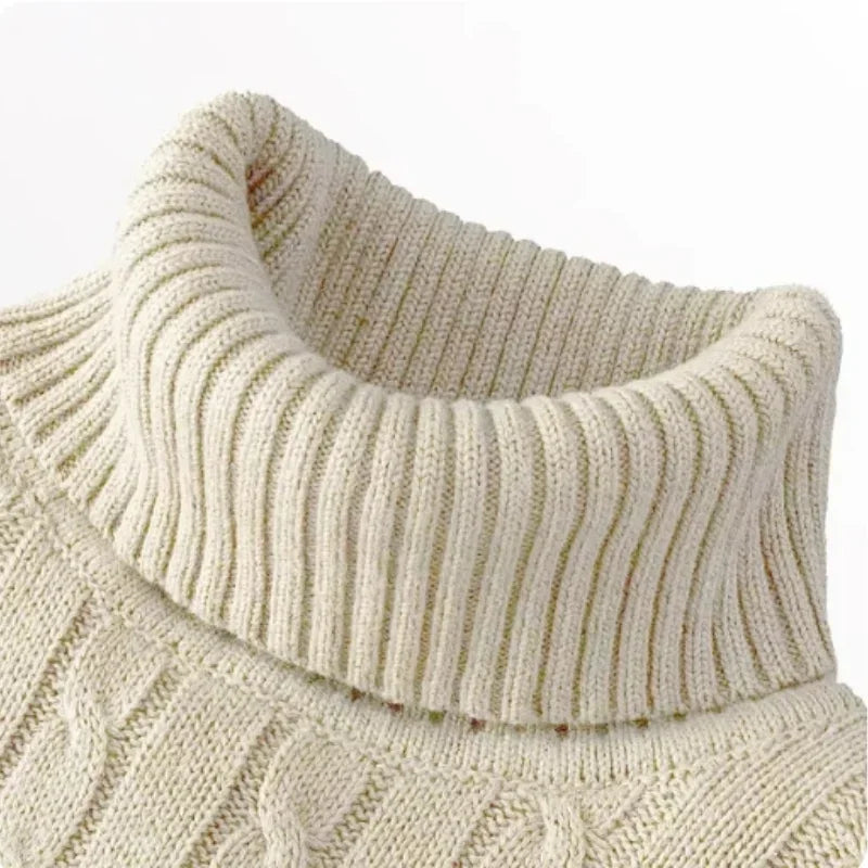 Men's High Neck Knitted Sweater