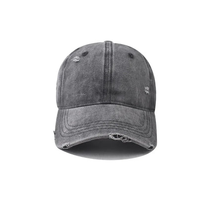 Distressed Baseball Cap – Vintage Washed Dad Hat for Men & Women