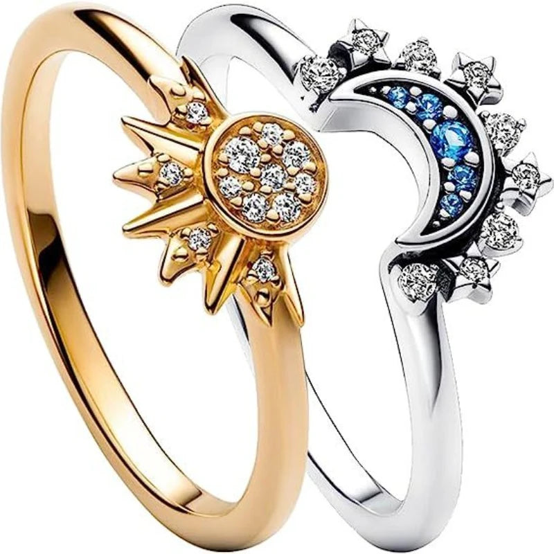 2pc Summer Couple Rings Set