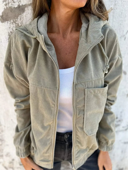 Luna™ | Corduroy Zip-Up Hoodie Jacket